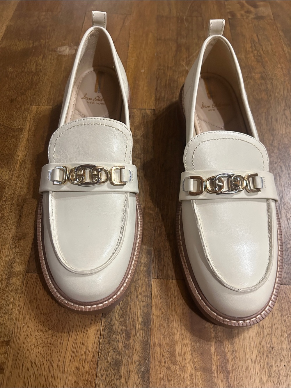 Sam Edelman Women's Christy Loafers in Ivory size 8 - Picture 3 of 6
